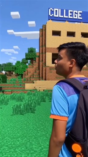 Minecraft Portal से सीधा कॉलेज! 😲 | Real Life x Minecraft #MinecraftPortal #MinecraftInRealLife