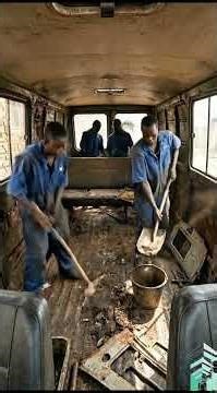 1967 Mercedes L406D Abandoned in One Africa Village gets full Restoration #short #diy #mercedes #bus