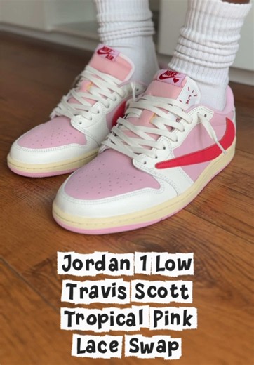 Jordan 1 Low OG Travis Scott Tropical Pink Lace Swap