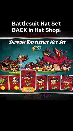 Battlesuit Hat Set returns to the Hat Shop PERMANENTLY! #angrybirds | Angry Birds 2