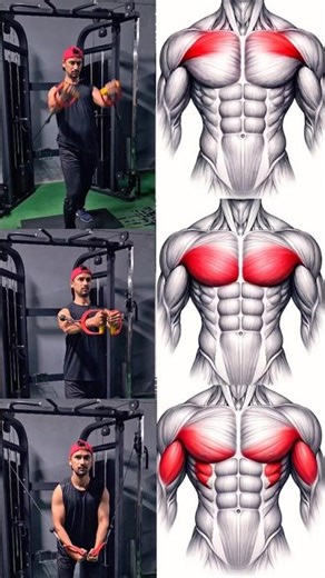 Upper, Middle & Lower Chest Cable Exercises | Build a Complete Chest🔥💪