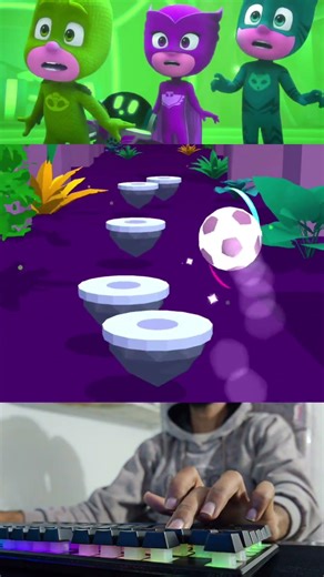 PJ Masks: CatBoy 🆚 Gekko 🆚 Owlette 🆚 Night Ninja 🎶 Tiles Hop EDM Rush #tileshop #pjmasks