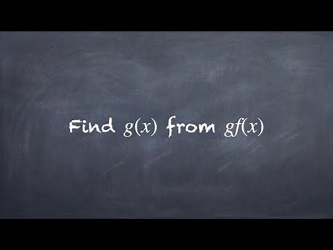 Function - Find g(x) From gf(x)