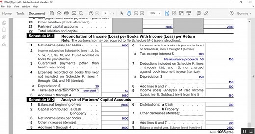 Partnership tax return book-tax differences lecture