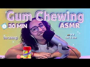 30 Minutes of Pure Gum Chewing ASMR (No Talking) 💗 Mouth Sounds Only