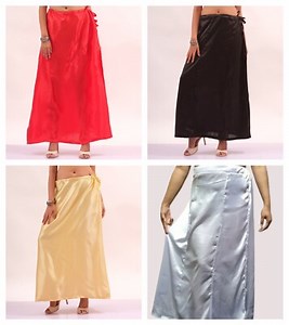 Women's Satin Soft Petticoat Silk Underskirt Long Full Slip Saree Inskirt Lining  | eBay UK