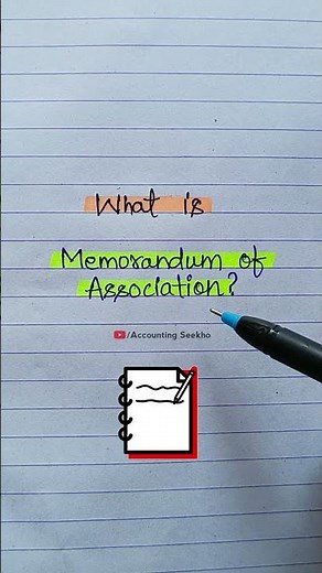 What is MOA? | Memorandum of Association | #shorts