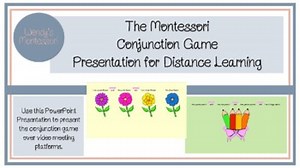 The Montessori Conjunction Game PowerPoint Presentation Distance Learning