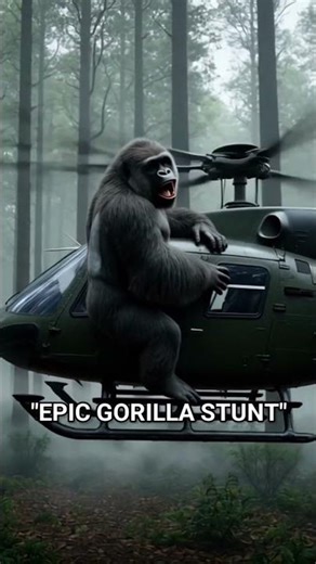 Epic Gorilla Jump: From Tree to Helicopter! 🦍🚁