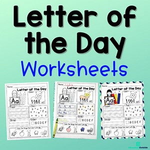 Letter of the Day NO PREP Worksheets (Uppercase & Lowercase Practice)