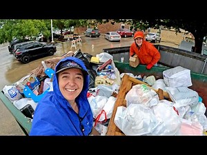 College Move Out Dumpster Diving - We Braved The Thunderstorm!