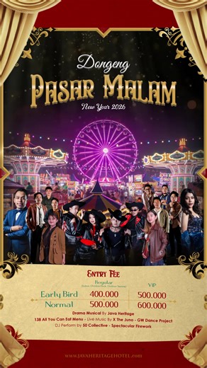 Masih bingung mau merayakan malam tahun baru di mana? Yukk rayakan new year’s eve 2026 di Java Heritage ajaa ••• #javaheritagehotel #newyearseve2026 #purwokertoviral