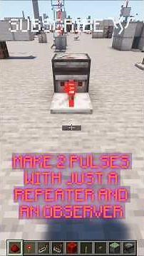 Get 2 REDSTONE PULSES with just a REPEATER and OBSERVER | Redstone with PsiVolt #minecraft #redstone