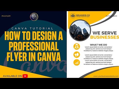 Canva tutorial for beginners - How to design an office flyer in Canva
