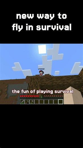 new way to fly in survival #minecraft