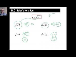 Saxon Math - Algebra 2: 3rd Edition (Lesson 51 -Imaginary Numbers, Euler's Notation, Complex #s)