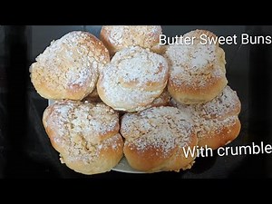 Fluffy Sweet Bread Rolls With Crispy Crumble Topping ! (Easy Recipe)