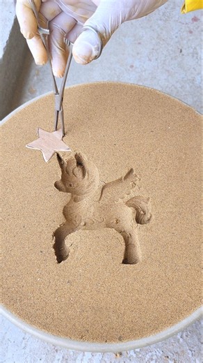 very satisfying sand casting✨️ #shorts