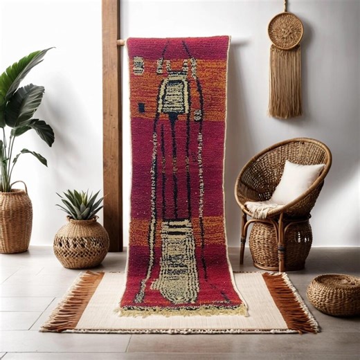 Moroccan Hallway Rug, Custom Runner Rug, Handmade Runner Carpet, Narrow Morrocan Rug, Striped Berber Rug, Beni Ourain Rug, Genuine Wool Rug. - Etsy