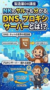 【サルでも分かる製造業DX講座】DNS、プロキシサーバーとは！？