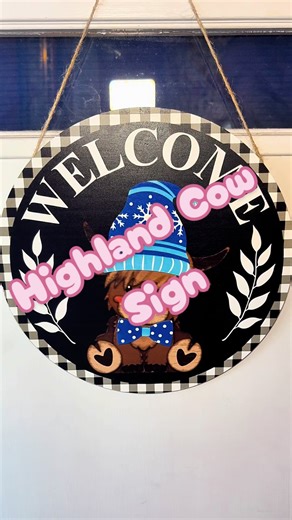 Highland Cow Sign: Year-Round Home Decor
