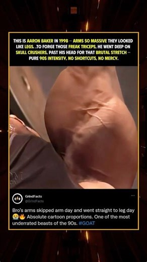 Aaron Baker’s Freak Arms (1998) 🔥 #AaronBaker #90sBodybuilding #BodybuildingMotivation