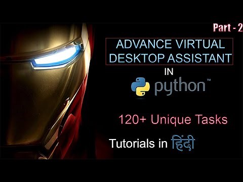 Iron Man J.A.R.V.I.S AI Desktop Voice Assistant | Python Tutorial | How to Make Jarvis | Tutorial- 2