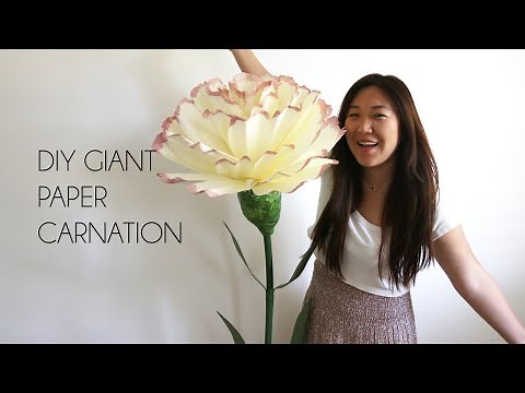 DIY Giant Paper Flower Carnation Backdrop for Weddings (How to make giant paper flower)