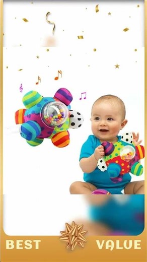 Baby Toy Fun Little Loud Bell Baby Ball Rattles Toy Develop Baby Intelligence Grasping Toy Hand B...