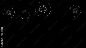 firework circle blast with animated sparkles and line bursts. 4K loop motion design on black screen for events, parties, or visual effects projects.