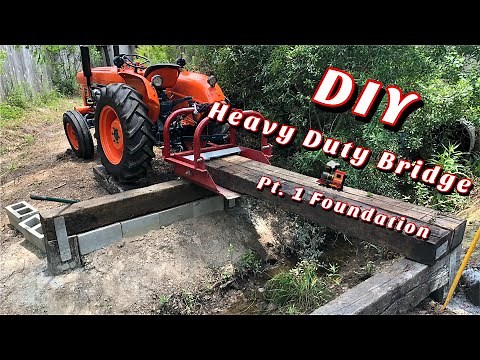 Building a Bridge over a Creek ~ Railroad Tie Construction ~ Pt. 1