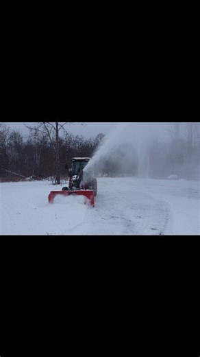 KIOTI FRONT-MOUNT SNOWBLOWER IN ACTION #kubotatractor #kiotitractor #canada #snowblower #WinterMaintenance #tractorlife #snowremoval #johndeere #plowingsnow #kubota | McGillicuddy's DirtWork