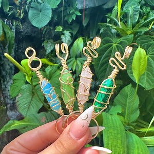 Crystal Points Cigarette Holder Smoke Ring | Smoking Accessories | Rose Quartz Aventurine Opalite Malachite | Gifts for Smokers - Etsy