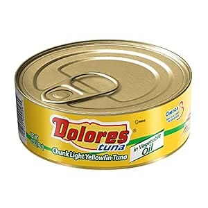Dolores Tuna Chunk Light Yellowfin Tuna in Vegetable Oil, 5 oz Can (Pack of 24) – Mild Flavor, Flaky Texture, Ready-to-Eat Protein