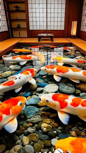 Japandi Living Room Tour🎏3D Koi Pond Floor(Zen Design 2026)