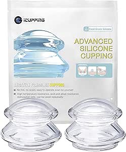 Silicone Cupping Sets for Chinese Cupping and Massage Therap, for Body Massage,Muscle Relaxation,Pain Relief (S(2))