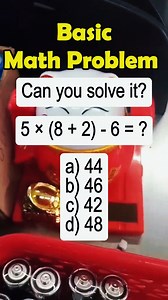 10K views · 347 reactions | 5 × (8 + 2) - 6 = ? a) 44 b) 46 c) 42 d) 48 #basic #math #algebra #fyp #mathtutor #viralvideoシ #fbreelsfypシ゚ #mathematicseducation #exam #NAPOLCOM #fypシ #mathematics #civilserviceexam | MathTalks | Facebook