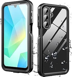 Hllhunkhe for Samsung Galaxy A16 5G Case Waterproof, [IP68 Waterproof Dustproof] [Built-in Screen Protector] Rugged Full Body Underwater Shockproof Protective Cover for Galaxy A16 5G Phone Case Black