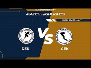 Match 6 - DEK vs GEK | Highlights | FanCode ECS Greece Day 3 | Greece 2021 | ECS21.777