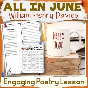 June Poetry Unit - Summer Poem Lesson Analysis Elements of Poetry Annotation