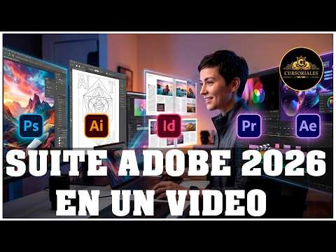 DOMINA ADOBE 2026 - EN 5 HORAS PHOTOSHOP, ILLUSTRATOR, INDESIGN, PREMIERE Y AFTER EFFECTS