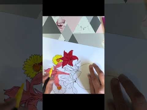 Coloring a Flower with Bright Colors | Relax & Enjoy