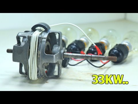 Create 220V 33KW Free Energy Self Running Dynamo Motor Generator Ideas With At Home