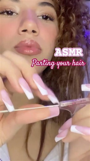 ASMR Parting Your Hair & Invisible clips #asmr #explore #relaxing #sleep #shorts #satisfying