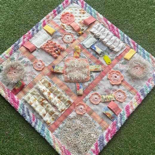 Tactile Lap Blanket Alzheimers Fidget Quilt Sensory Dementia Autism Mat 60cm X 60cm - Etsy
