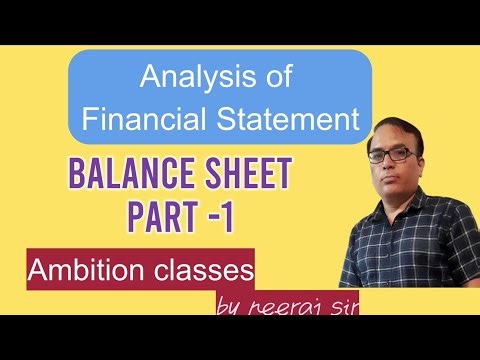 Class 12th | Balance Sheet | Analysis of Financial Statement #education