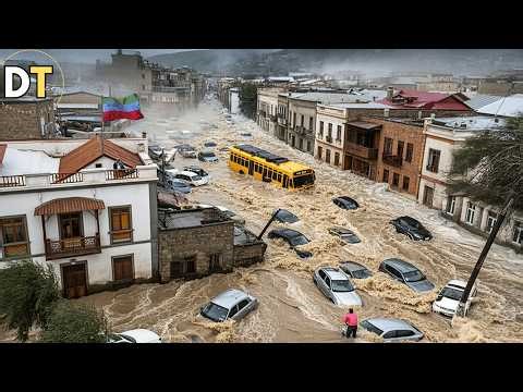Major Flood Disaster in Dagestan, Russia! Homes Submerged in Makhachkala, Bridges Collapsed