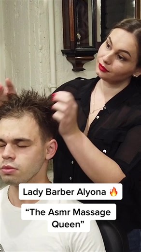 Experience Ultimate Relaxation with Ukrainian Lady Barber Alyona's ASMR Massage Techniques!