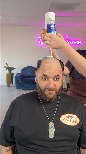 The magic of a toupee ✨#toupee #hair #bald #hairsystem #sandiego
