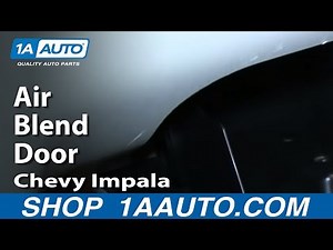 How To Locate Temperature Door Actuator 06-12 Chevy Impala